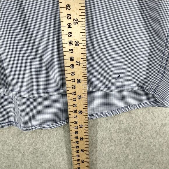 Cabela's Mens Large Blue Fishing Gingham Short Sleeve Vented Button Up Outdoor - Picture 4 of 9